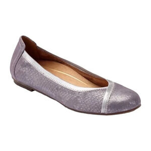 Vionic Caroll Metallic Lavender Pastel Slip On‎ Ballet Flats Size 6.5